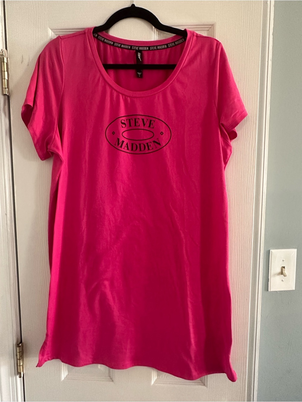 Steve Madden Pink Logo Tee Dress